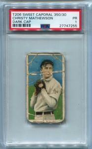 1909-11 T206 Christy Mathewson Sweet Caporal Card
