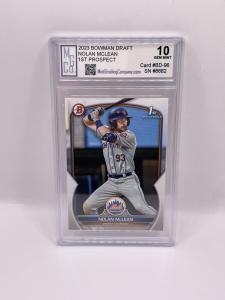Nolan McLean 2023 Bowman Draft Gem Mint 10 Card