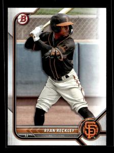 Ryan Reckley 2022 Bowman Draft Giants 5 Card Set