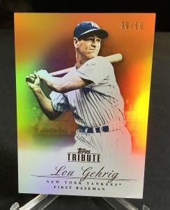 2012 Topps Tribute Lou Gehrig #22 /50 Orange