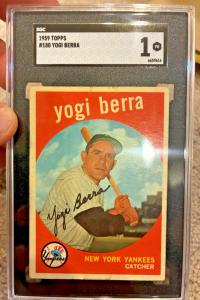 Yogi Berra 1959 Topps Card #180 SGC 1