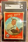 Yogi Berra 1959 Topps Card #180 SGC 1