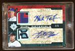 2005 Miguel Cabrera Mark Teixeira Dual Autograph Patch