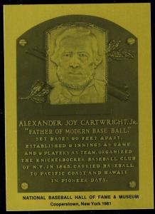 Alexander Cartwright 1981-89 Hall of Fame Card