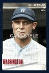 George Sisler 1928 Washington Senators Colorized Print