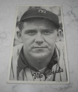 1936 Goudey Vito Tamulis Yankees Sports Card