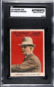 1915 Cracker Jack Charles Comiskey HOF Card