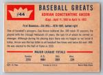 Cap Anson 1960 Fleer Baseball Card #44