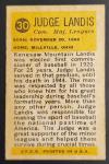 1963 Bazooka Kenesaw Landis Baseball Card #30