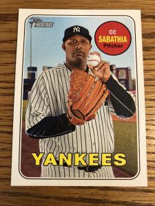 CC Sabathia 2018 Topps Heritage Yankees Card #248