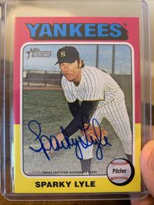 2024 Topps Heritage Sparky Lyle Real One Autograph