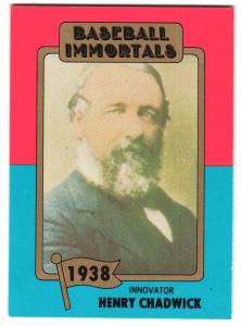 Henry Chadwick 1980 Baseball Immortals Card #16