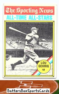 1976 Topps Lou Gehrig Baseball Card #341
