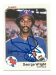 George Wright Autographed 1983 Fleer Baseball Card