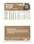 George Wright Autographed 1983 Fleer Baseball Card
