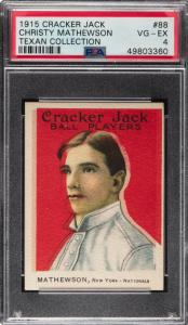 1915 Cracker Jack Christy Mathewson Card #88
