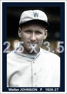 Walter Johnson 1926-27 Washington Senators Colorized Print