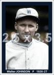 Walter Johnson 1926-27 Washington Senators Colorized Print