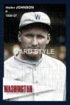 Walter Johnson 1926-27 Washington Senators Colorized Print