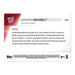 Washington Nationals 2019 Topps Now World Series Card