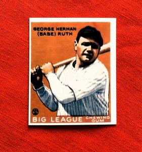 1977 Dover Baseball Card Reprint Babe Ruth #149