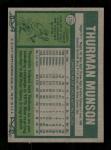 1977 Topps Baseball Thurman Munson Card