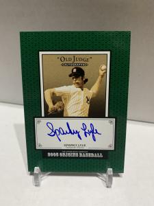 2005 Upper Deck Sparky Lyle Auto Yankees Card