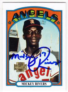 2001 Topps Mickey Rivers Signed Rookie Card
