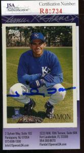 Johnny Damon 1996 Topps Signed Autographed Card