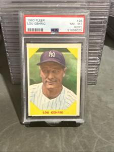 1960 Fleer Lou Gehrig #28 PSA 8 Baseball Card
