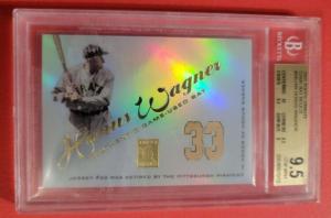 Honus Wagner Game-Used Bat Card BGS 9.5
