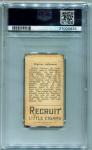 1912 T207 Walter Johnson Brown Border Card
