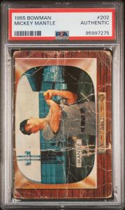 1955 Bowman Mickey Mantle #202 Sports Card