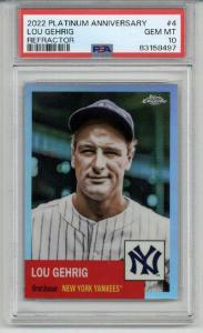 2022 Topps Chrome Lou Gehrig PSA 10 Refractor