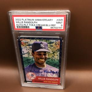 Willie Randolph 2022 Topps Chrome Aqua Refractor Auto