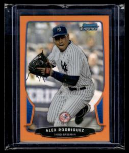 2013 Bowman Chrome Orange Refractor Alex Rodriguez 14/25