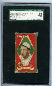 Eddie Collins 1911 T205 Gold Border Card