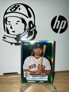 2021 Topps Chrome Johnny Damon Autograph Aqua Card