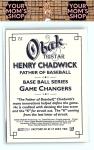 2009 TRISTAR Obak Henry Chadwick HOF Card