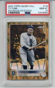 2022 Topps Gilded Ty Cobb Raywave Gold /25