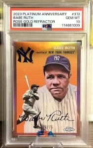 Babe Ruth 2023 Platinum Rose Gold Refractor #312