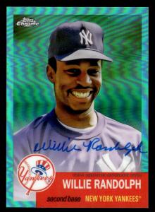 Willie Randolph 2022 Topps Chrome Aqua Refractor Auto