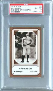 1975 Fleer Cap Anson Hall of Fame Card