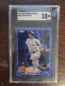 2023 Topps Chrome Sapphire Anthony Volpe Rookie Card