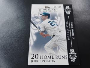 Jorge Posada 2008 Topps Moments & Milestones #64