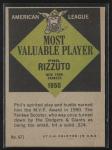 Phil Rizzuto 1961 Topps Card New York Yankees