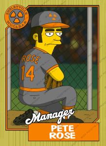 Pete Rose Simpsons Softball Team Trading Card
