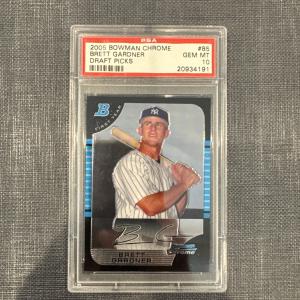 Brett Gardner 2005 Bowman Chrome Rookie Card PSA 10