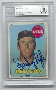1969 Topps Sparky Lyle Rookie Autograph Card