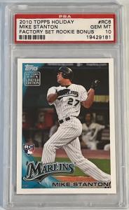 Giancarlo Stanton 2010 Topps Holiday RC PSA 10